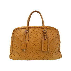 Prada Ostrich Boston Bag